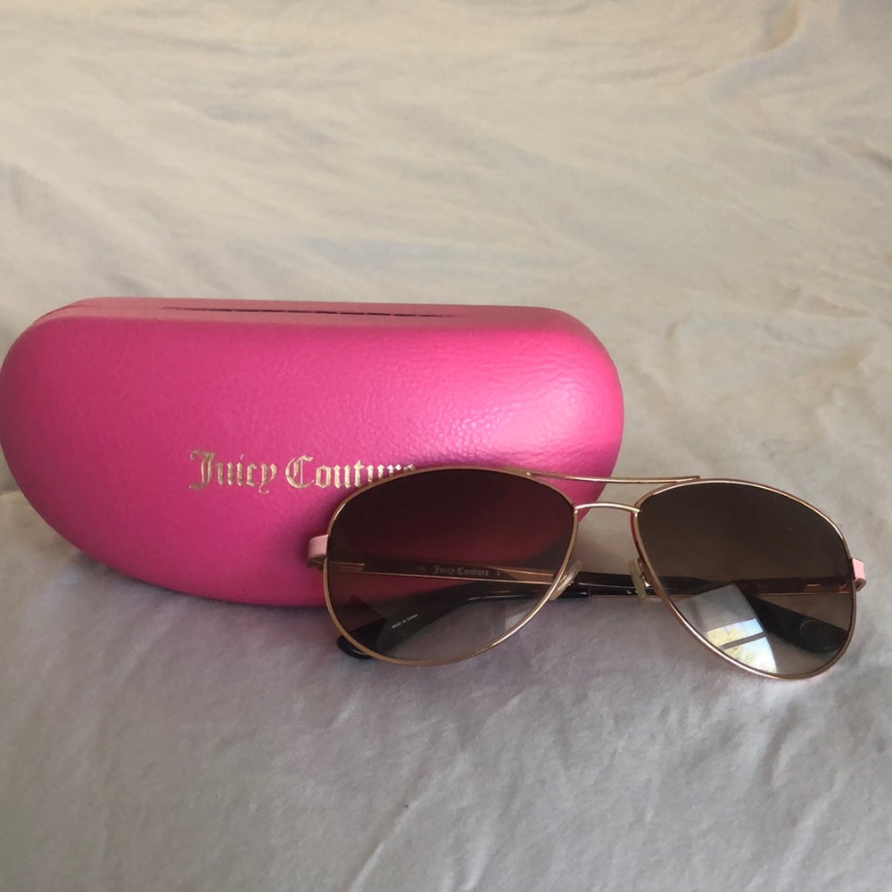 Rose gold and pink juicy couture sunglasses